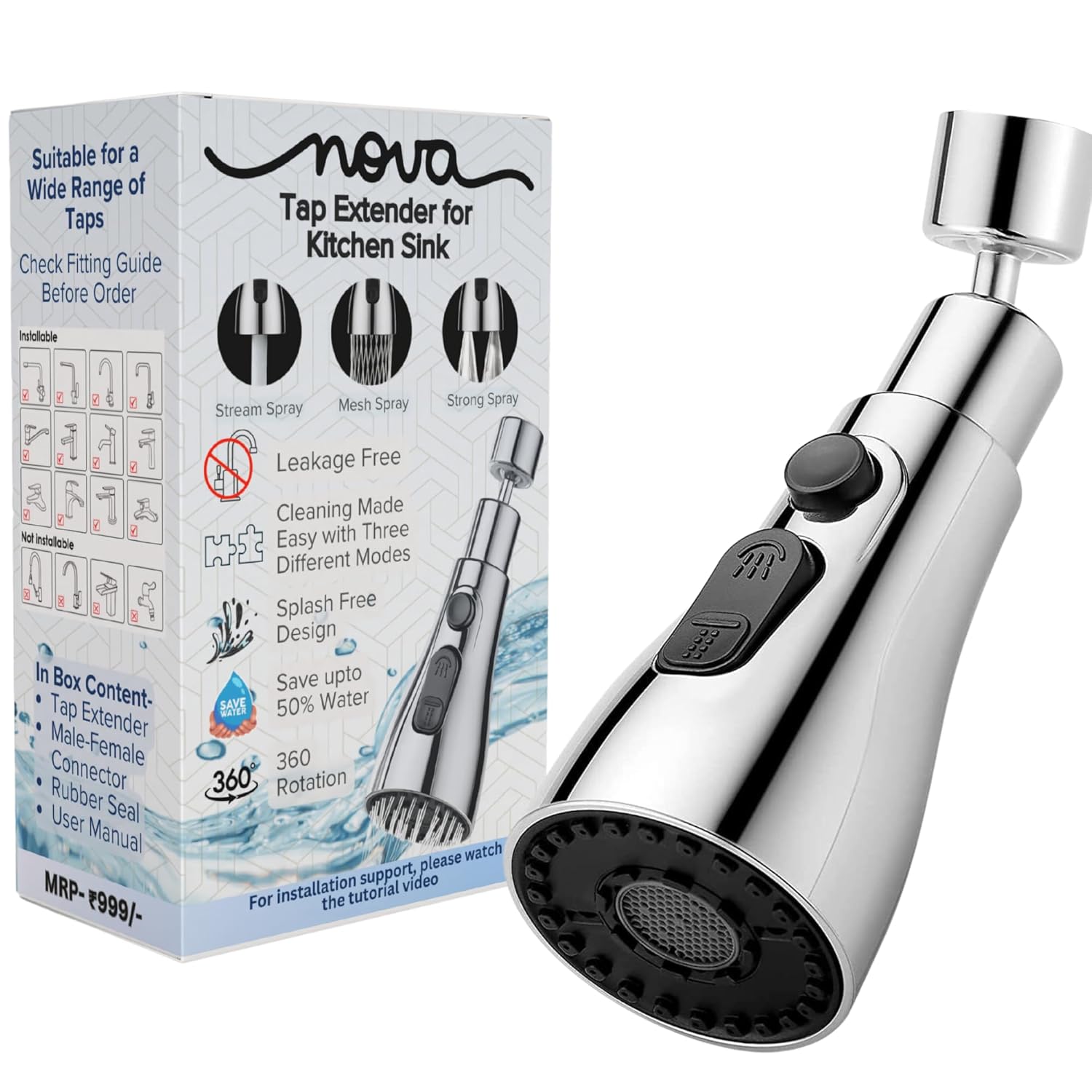 Flexible Faucet with Tap Extension for Convenient Use Upgrade Your Kitchen Sink with Flexible Tap for Easy Access
